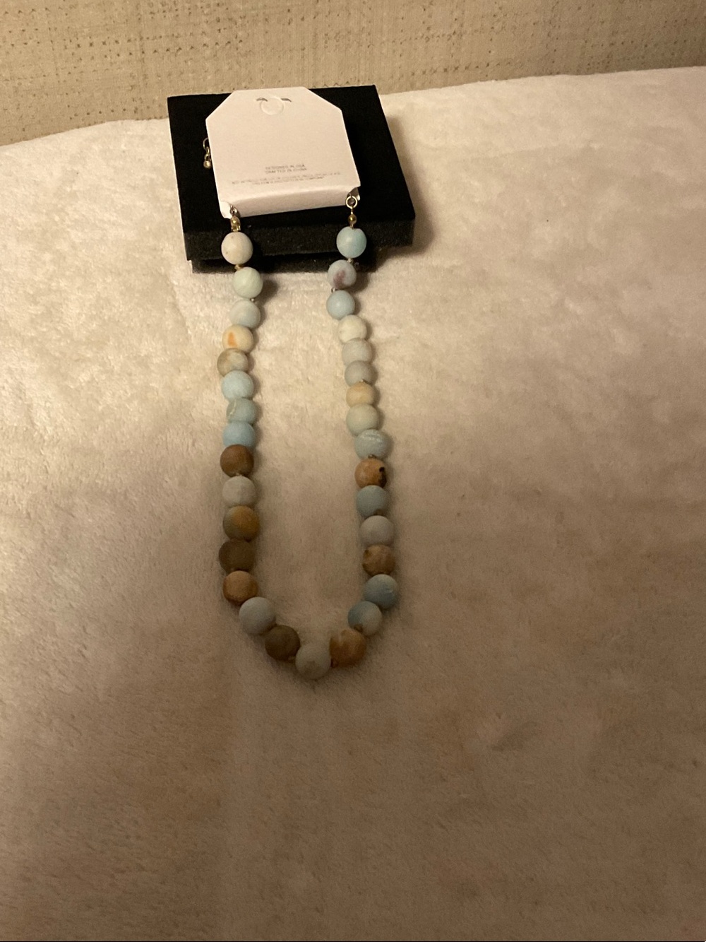 Pomina Beaded Necklace in Blue & Brown
